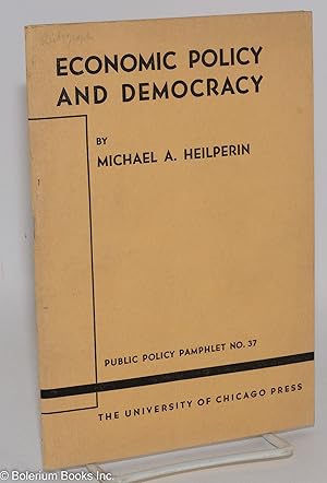 Imagen del vendedor de Economic Policy and Democracy a la venta por Bolerium Books Inc.