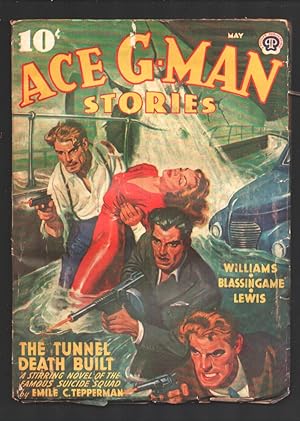 Image du vendeur pour Ace G-Man Stories 5/1941-Hero pulp-Suicide Squad &The Ghost appear-Hardboiled crime & mystery title-VG mis en vente par DTA Collectibles