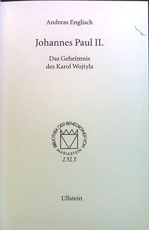 Bild des Verkufers fr Johannes Paul II. : Das Geheimnis des Karol Wojtyla. zum Verkauf von books4less (Versandantiquariat Petra Gros GmbH & Co. KG)