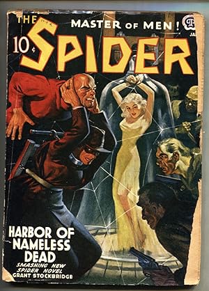 THE SPIDER JAN 1941 // BOUND BABE // GGA // RARE PULP MAGAZINE // G-