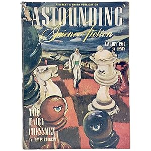 Seller image for Astounding Science Fiction, Vol. XXXVI [36], No. 5 (January 1946) featuring The Fairy Chessmen; Veiled Island; Fine Feathers; N Day, A Matter of Length, The Planets; Hearing Aid, Electrical Yardsticks for sale by Memento Mori Fine and Rare Books