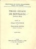 Imagen del vendedor de TROIS ESSAIS DE MONTAIGNE a la venta por Messinissa libri