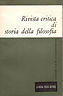 Seller image for RIVISTA CRITICA DI STORIA DELLA FILOSOFIA for sale by Messinissa libri