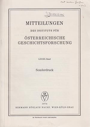 Bild des Verkufers fr Der Vertrag des Rmischen Senats mit Papst Clemens III. (1188) und das Pactum Friedrich Barbarossas mit den Rmern (1167). Aus: Mitteilungen des Instituts fr sterreichische Geschichtsforschung, 82. Bd.]. zum Verkauf von Fundus-Online GbR Borkert Schwarz Zerfa