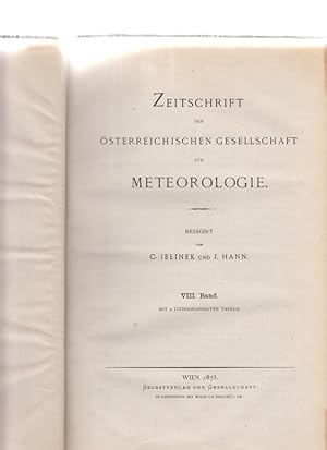 Zur Lehre von der Wolkenbildung . (u.a.). VIII. Band. 1873. Zeitschrift der Österreichischen Gese...