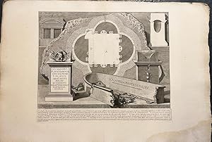 [Antique print, etching, Piranesi] Pianta e Frammenti della Camera sepolcrale esistente nella Vig...