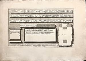 Imagen del vendedor de [Antique print, etching, Piranesi] Pianta del Ponte Ferrato detto dagl'Antiquari Cestio (Plan of the Ponte Ferrato, called the Bridge of Cestius by antiquarians), published 1756-1784, 1 p. a la venta por Antiquariaat Arine van der Steur / ILAB