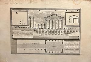 [Antique print, etching, Piranesi] Pianta degli avanzi del Portico d'Ottavia (remains of Porticus...