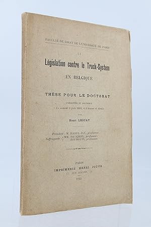 La législation contre le truck-system en Belgique