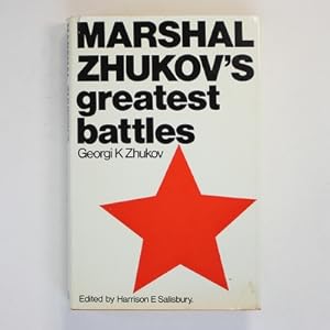 Image du vendeur pour Marshall Zhukov's Greatest Battle mis en vente par Fireside Bookshop