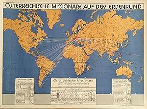 Österreichische Missionare auf dem Erdenrund. Grafische Gestaltung von J. Thauren. Farboffsetdruc...