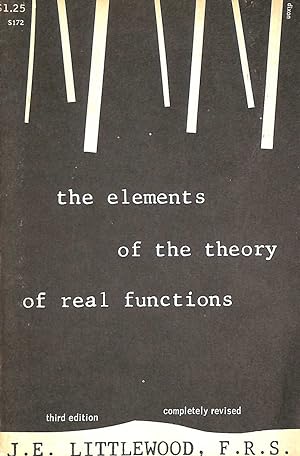 Imagen del vendedor de The elements of the theory of real functions a la venta por M Godding Books Ltd