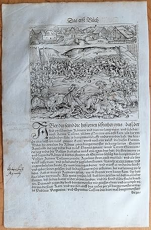 Seller image for Livius Roemische Historien Original Leaf Woodcut (39) Folio - 1530 for sale by raremapexchange