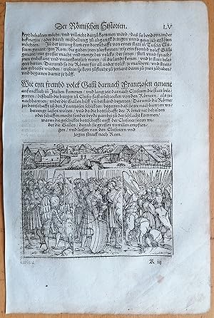 Seller image for Livius Roemische Historien Original Leaf Woodcut (55) Folio - 1530 for sale by raremapexchange