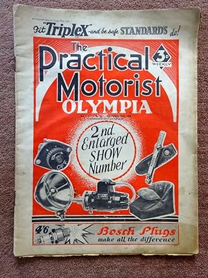 The PRACTICAL MOTORIST Weekly Magazine. Vol 2 No 24, 20th October 1934. 2nd Enlarged Show Number ...