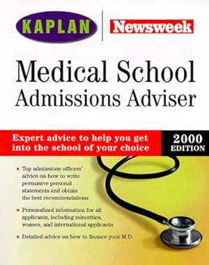 Bild des Verkufers fr Medical School Admissions Adviser 2000: Selection, Admissions, Financial Aid zum Verkauf von WeBuyBooks