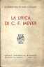 Imagen del vendedor de LA LIRICA DI C. F. MEYER a la venta por Messinissa libri