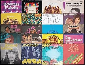 20 verschiedene 7" Single Schallplatten Abba, Juliane Werding, Frank Schöbel, Neil Diamond u.a.