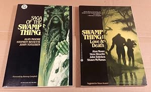 Image du vendeur pour Alan Moore (group): Saga of the Swamp Thing (with) Swamp Thing: Love & Death -("Swamp Thing" co-created by Berni Wrightson)- -(two soft covers)- mis en vente par Nessa Books