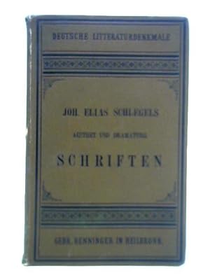 Seller image for Schriften for sale by World of Rare Books