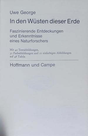 Seller image for In den Wsten dieser Erde. Faszinierende Entdeckung und Erkenntnisse eines Naturforschers. for sale by Antiquariat Bookfarm
