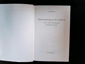 Seller image for Mitbestimmung in der Industrie. Probleme, Modelle, kritische Beurteilung ; eine sozialethische Orientierung. for sale by Antiquariat Bookfarm