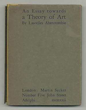 Bild des Verkufers fr An Essay Towards a Theory of Art [with] Autograph Letter Signed zum Verkauf von Between the Covers-Rare Books, Inc. ABAA