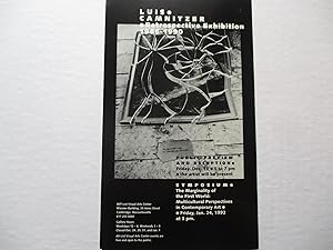 Bild des Verkufers fr Luis Camnitzer Retrospective Exhibition 1966 - 1990 MIT List Visual Arts Center 1991 Exhibition invite postcard zum Verkauf von ANARTIST