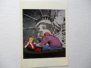 Bild des Verkufers fr Jerry Kearns Exit Art 1985 Exhibition invite postcard zum Verkauf von ANARTIST