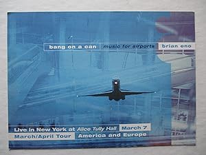 Seller image for Brian Eno Music for Airports Bang on a Can Alice Tully Hall March 7 1998 Exhibition invite postcard for sale by ANARTIST