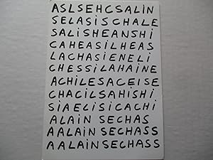 Bild des Verkufers fr Alain Sechas Galerie Ghislaine Hussenot 1991 Exhibition invite postcard zum Verkauf von ANARTIST