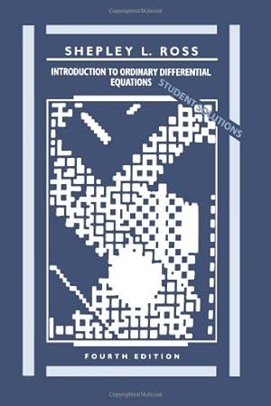 Immagine del venditore per Introduction to Ordinary Differential Equations, Student Solutions Manual, 4th Edition by Shepley L. Ross [Paperback ] venduto da booksXpress