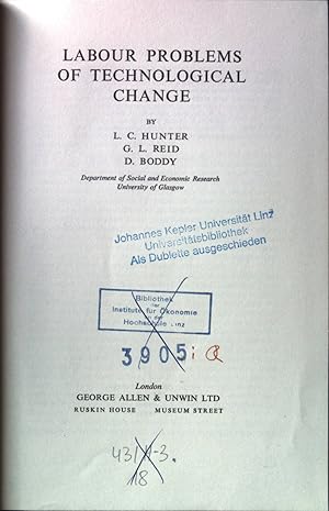 Immagine del venditore per Labour Problems of Technological Change venduto da books4less (Versandantiquariat Petra Gros GmbH & Co. KG)