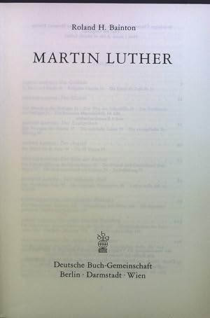 Bild des Verkufers fr Martin Luther. zum Verkauf von books4less (Versandantiquariat Petra Gros GmbH & Co. KG)