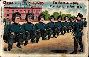 Immagine del venditore per Ansichtskarte / Postkarte Zur Frauenbewegung, Pioniere, Frauen als Soldaten venduto da akpool GmbH