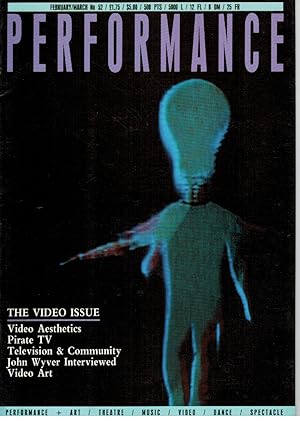 Image du vendeur pour Performance Magazine,February/March 1988, No 52. The Video Issue. mis en vente par Paule Leon Bisson-Millet