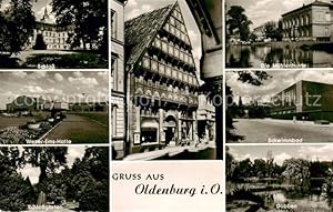 Postkarte Carte Postale 73811780 Oldenburg Niedersachsen Schloss Weser Ems Halle Schlossgarten Mu...