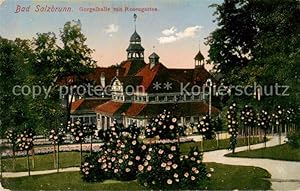 Postkarte Carte Postale 73824012 Bad Salzbrunn Szczawno-Zdroj PL Gurgelhalle mit Rosengarten