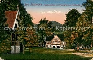 Postkarte Carte Postale 73818945 Bad Salzbrunn Szczawno-Zdroj PL Musikpavillon mit Wiesenhaus und...