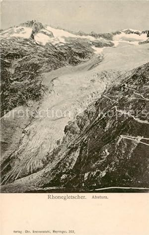 Bild des Verkufers fr Postkarte Carte Postale 13828321 Rhonegletscher Glacier du Rhone VS Absturz Panorama zum Verkauf von Versandhandel Boeger