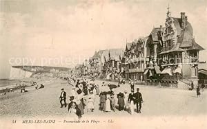 Postkarte Carte Postale 13830797 Mers-les-Bains 80 Somme Promenade de la Plage
