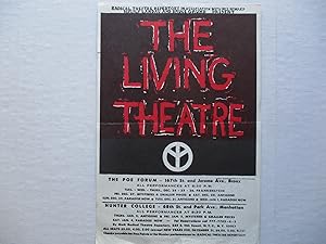 Seller image for The Living Theatre Paradise Now, Antigone and Mysteries and Smaller Pieces at The Poe Forum and Hunter College flier for sale by ANARTIST