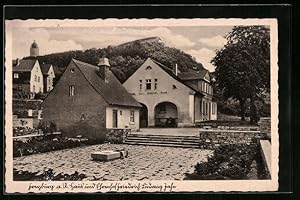 Seller image for Ansichtskarte Freyburg a. U., Haus und Ehrenhof Friedrich Ludwig Jahn for sale by Bartko-Reher