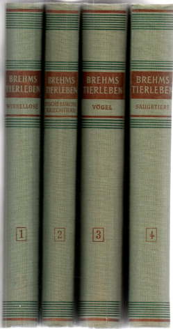 Brehms Tierleben in vier Bänden. Komplett Band 1 bis 4.