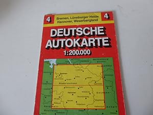 Seller image for Deutsche Autokarte 4: Bremen, Lneburg, Heide, Hannover, Weserbergland. Faltkarte for sale by Deichkieker Bcherkiste