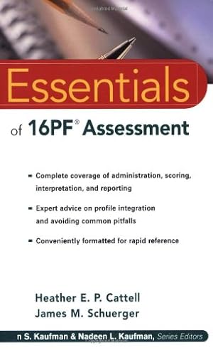 Seller image for Essentials of 16PF Assessment by Cattell, Heather E. P., Schuerger, James M. [Paperback ] for sale by booksXpress