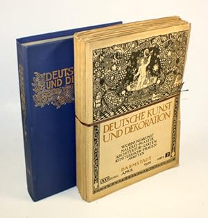 Bild des Verkufers fr Deutsche Kunst und Dekoration. Illustrierte Monatshefte fr moderne Malerei, Plastik, Architektur, Wohnungs-Kunst und knstlerische Frauenarbeiten. Konvolut von 8 Heften. zum Verkauf von Antiquariat Gallus / Dr. P. Adelsberger
