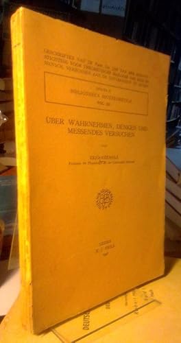 Imagen del vendedor de ber Wahrnehmen, Denken und messendes Versuchen. a la venta por Antiquariat Thomas Nonnenmacher