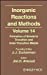 Image du vendeur pour Inorganic Reactions and Methods, The Formation of Bonds to Transition and Inner-Transition Metals (Volume 14) [Hardcover ] mis en vente par booksXpress