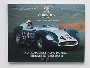 Automobiles Alfa Romeo Ferrari et Maserati Christie's Monaco En association avec Lord Montagu of ...